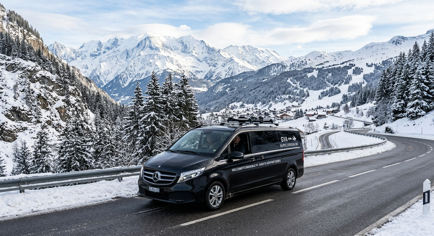 Mercedes VTC Grenoble montagnes alpines luxe